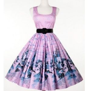 NWT Pin Up Girl Aurora Pink Castle Dres 3X